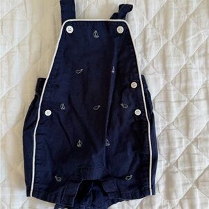 Janie and Jack Navy Overalls with Nautical Accents